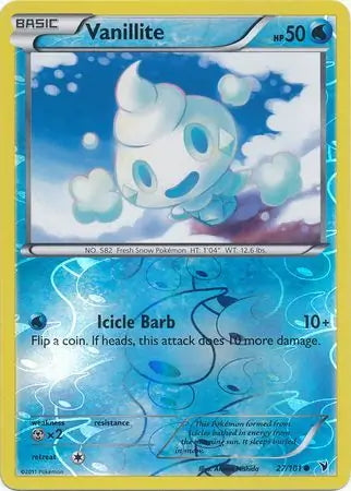 Noble Victories Vanillite #27/101 reverse holo